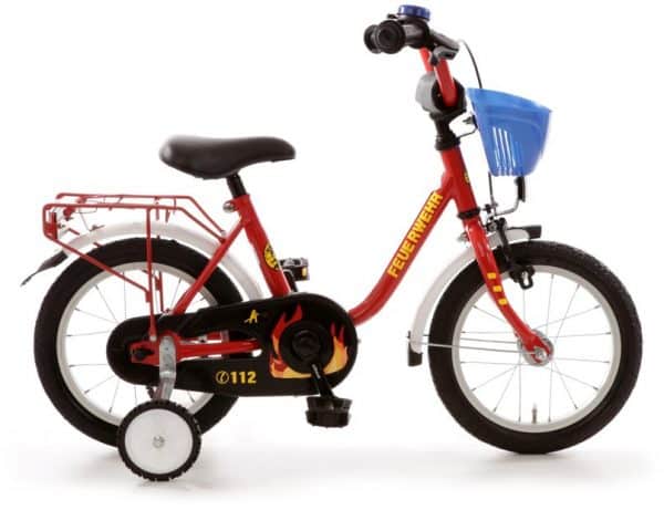 Bachtenkirch Feuerwehr 14"" Kinderfahrrad Rot Modell 2019