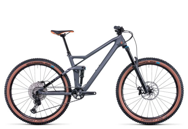 Cube Stereo 140 HPC Race 2022 | 27.5 Zoll | grey´n´orange | 15 Zoll Radgröße