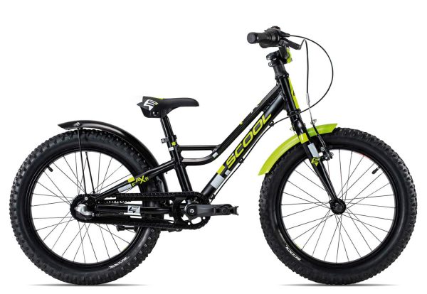 SCool faXe alloy 18-3 | 18 Zoll | black matt/lemon reflex | 23 cm Radgröße