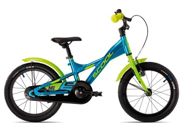 SCool XXlite alloy 16-1 | 16 Zoll | blue/lemon metallic | 24 cm Radgröße